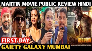 Martin Movie Public Review Hindi  First Day  Gaiety Galaxy Mumbai  Dhruva Sarja  Anveshi Jain [upl. by Neala]