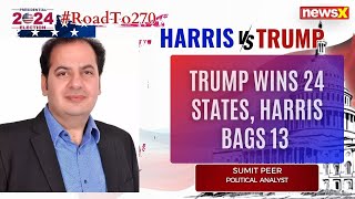 US Election Result 2024  Trump Wins 24 States Harris Bags 13  Trump Vs Harris  NewsX [upl. by Ys444]