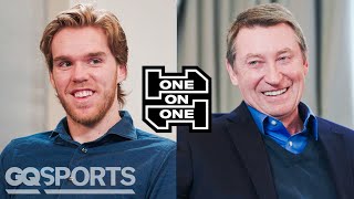 Wayne Gretzky and Connor McDavid Have an Epic Conversation  OneonOne  GQ Sports [upl. by Llenrac]