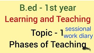 learning and teaching bed in hindi sessional work diary [upl. by Teerprah]