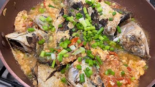 Fish Sarciado  mackerel recipe mackerel  Bertos Home CookPH [upl. by Lebazi]