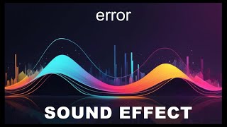 Error Sound Effects  HD SFX 🎧 [upl. by Eiaj]