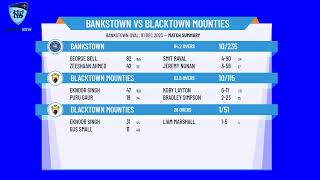 NSW Premier Cricket  SaturdaySunday fixture  Round 7  Bankstown v Blacktown Mounties  Day 2 [upl. by Nnayrb900]