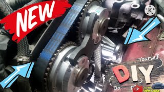 How to replace timing belt water pump amp crankshaft pulleyFord Ecoboost Engine [upl. by Nyvek]