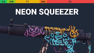 MP5SD Neon Squeezer  Skin Float And Wear Preview [upl. by Lhary85]