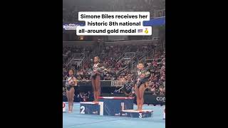 A record EIGHT national gymnastics titles for Simone Biles 👏 shorts [upl. by Lust964]