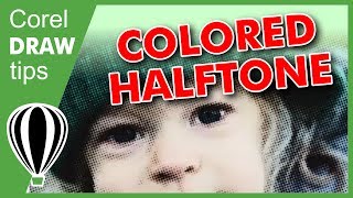 Converting a colored photo to halftone in CorelDRAW [upl. by Ragse970]