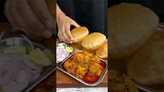 Aloo Gobi Masala With Puri ASMR Cooking shorts food cooking asmr asmrcooking crunchytreats [upl. by Otrepur]