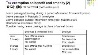 Tax Exemption on Leave Passage Vacation for Staff Benefit [upl. by Tterrag]