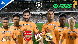 FC 25  MESSI RONALDO HAALAND  ALL STARS TOGETHER  ARSENAL VS REAL MADRID  PS5™ SLIM [upl. by Neyut]