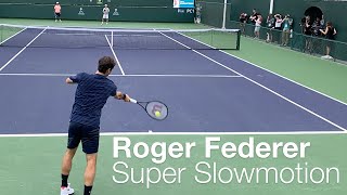 Relaxed Roger Federer amp D Schwartzman Forehand amp Backhand Court Level Practice in Slow Motion [upl. by Sherye]