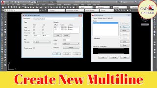 How to use MultiLine style command in AutoCAD  Multiline style  change multiline style [upl. by Ursal]