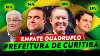 4 CANDIDATOS EMPATADOS NA DISPUTA PELA PREFEITURA DE CURITIBA EM 2024  ANALISE COMPLETA curitiba [upl. by Merilee]