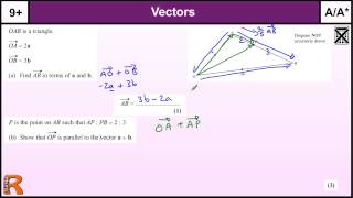 Vector Geometry GCSE Maths Higher revision Exam paper practice amp help [upl. by Anahcar]