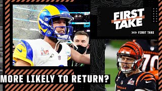 Rams or Bengals Which team is more likely to return to the Super Bowl First Take debates [upl. by Capwell381]