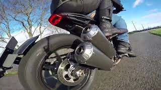 Indian FTR 1200 S  Exhaust Sound with Akrapovic muffler [upl. by Fidelas622]