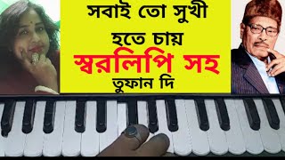 Sobai to sukhi hote chay hermonium Tutorialsongwithlyrics harmoniumtutorial mannadeysobaitosukhi [upl. by Anawad]