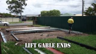 How to build a Dondex Colorbond Double Gable Carport Kit 6x6x24 [upl. by Kcid]