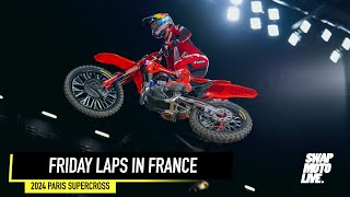 Full Practice Laps At The 2024 Paris Supercross  Press Day Raw [upl. by Anawaj12]