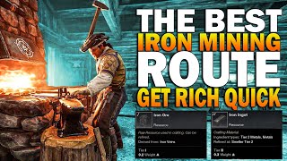 The BEST Iron Ore Farm In New World New World Iron Ore Location Route Guide [upl. by Hgielanna]