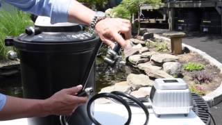 HOW TO Install amp Operate  Pondmaster Clearguard Backwash Air Kit with Clearguard Pond Filter [upl. by Valdis]