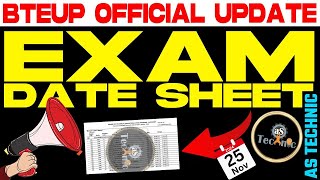 EXAM DATE SHEET  bteup Big Update today news  bteup latest news today  bteup news [upl. by Tolkan]