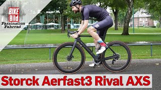 AeroRennrad Storck Aerfast3 Comp Disc mit der neuen Schaltgruppe Sram Rival eTap AXS Quarq im Test [upl. by Aplihs]