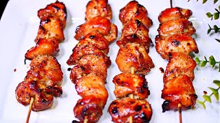 Honey Garlic Baked Chicken Thighs Skewers Recipe [upl. by Mike]