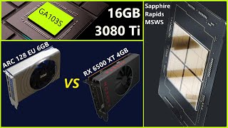 Nvidia 3080 Ti 16GB Sapphire Rapids Xeon W AMD RX 6500 XT vs Intel 128 EU 6GB  Broken Silicon 128 [upl. by Inglis489]