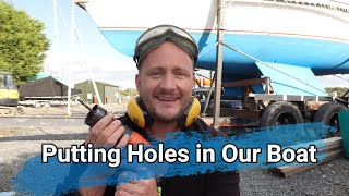 Installing a New Airmar Transducer on Our Sailboat Part 1 Thruhull modification Ep 29 [upl. by Won347]