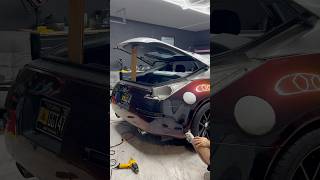 Wrapping a 350z Bumper in Rainbow Drift Black Red🖤 carwrap carwrapping carwraps [upl. by Eymaj]