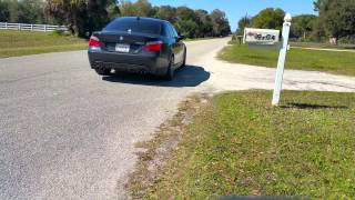 BMW E60 550i custom dual exhaust [upl. by Tawney]