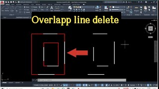 Overlapp line delete in AutoCAD by using overkill command overkill command [upl. by Mildred]