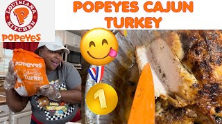 POPEYES CAJUN TURKEY REVIEW  We tried it AGAIN [upl. by Cayser112]