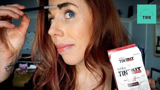 DYE YOUR EYEBROWS LIKE A PRO Easy brow tinting tutorial for beginners Godefroy Brow Tint Kit [upl. by Nattie]