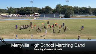 Merryville High School Marching Band at the DeRidder Marching Festival 2024 [upl. by Beacham]