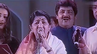 Lata Mangeshkar Udit Narayan hyderabad live concertYear2002UditNarayanfansClub [upl. by Ylliw]