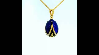 Faberge Style Egg fabergestyleegg enameljewelry enamelpendant enamelegg enameling [upl. by Yetta]