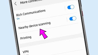 Nearby device scanning setting  how to use nearby device scanning setting on Samsung [upl. by Nnylesor410]