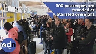 Turmoil as 300 passengers are stranded at Stansted overnight [upl. by Edialeda]