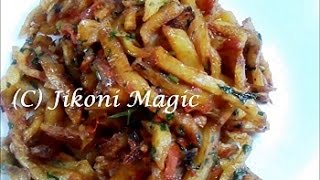 How to make Masala Chips  Fries Kenyan style  Jikoni Magic [upl. by Haggai627]