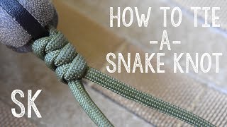 How to Tie a Paracord Snake Knot [upl. by Rubetta]