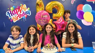 Celebrating Heidis 13th happy birthday at a trampoline park with Family [upl. by Adlesirc]