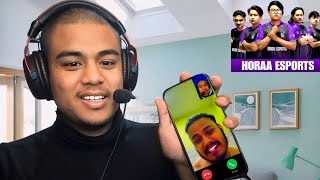 Sk49 calling cr7horaaYT And Congratulating Hora Esports  PUBG MOBILE NEPAL [upl. by Suinuj]