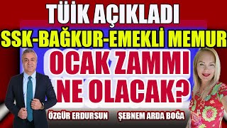 Tüik Açıkladı SSKBAĞKUREmekli Memur Ocak Zammı Ne Olacak [upl. by Annayr]