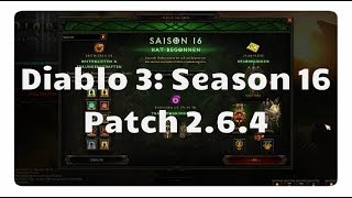 Diablo 3 Die neue Season 16 Klassenbuffs Wings Saisonthema [upl. by Xylon]