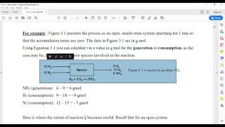 Material Balance Material Balances for Processes Involving Reaction Ch 3 [upl. by Sheepshanks146]