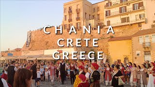 CHANIA Crete Greece 9th July 2024 Walking Tour [upl. by Niddala35]