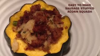 Easy To Make Sausage Stuffed Acorn Squash [upl. by Hegarty]