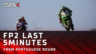 Last 5 minutes of an actionpacked FP2 at Portimao 🎢  2024 PortugueseWorldSBK 🇵🇹 [upl. by Anifled]